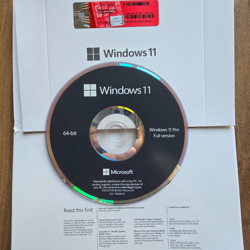 MS WINDOWS 11 PRO DVD